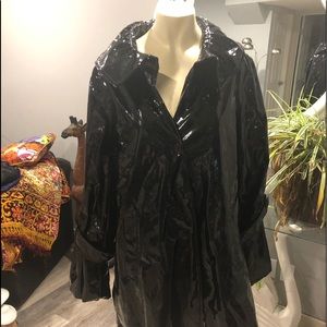 George Simonton Studio black stylish rain jacket